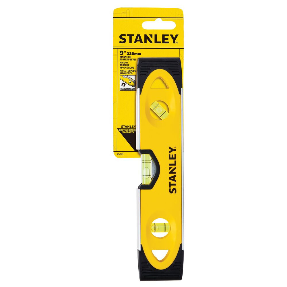 Stanley 43-511 9 Inch Shock-Resistant Magnetic Torpedo Level