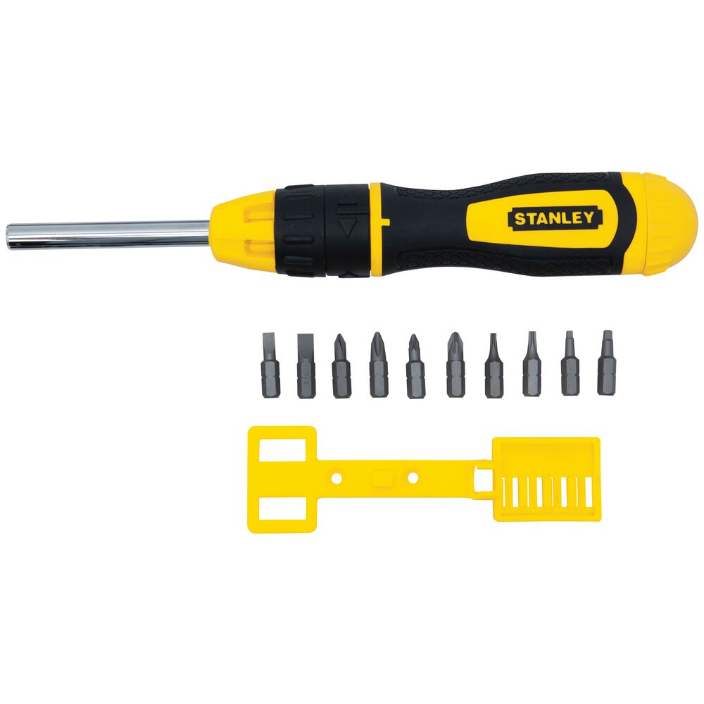 Stanley 10pc 10in Multi-Bit Ratcheting Screwdriver Set