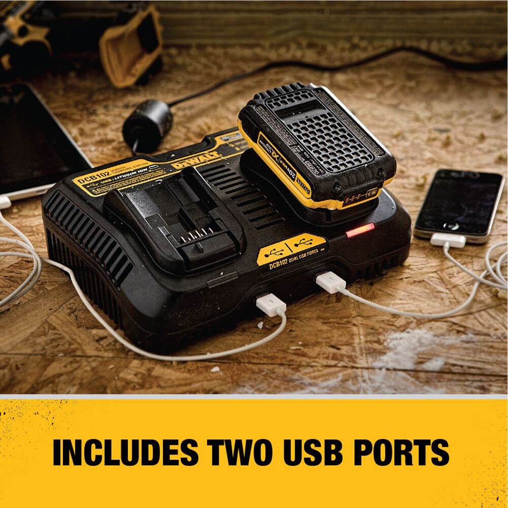 DeWalt DCB102 12V - 20V MAX Dual Port Charging Station