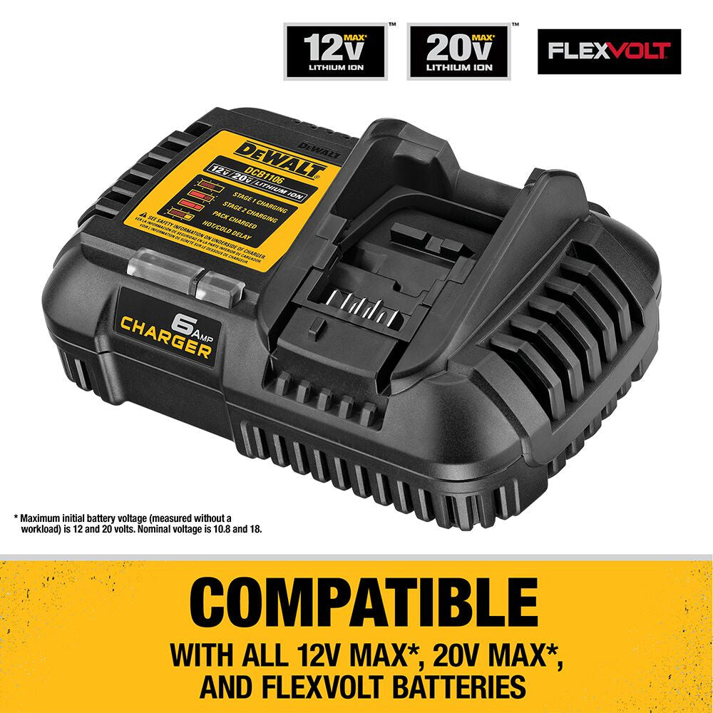 DeWalt DCB1106 12V/20V Max 6 Amp Battery Charger