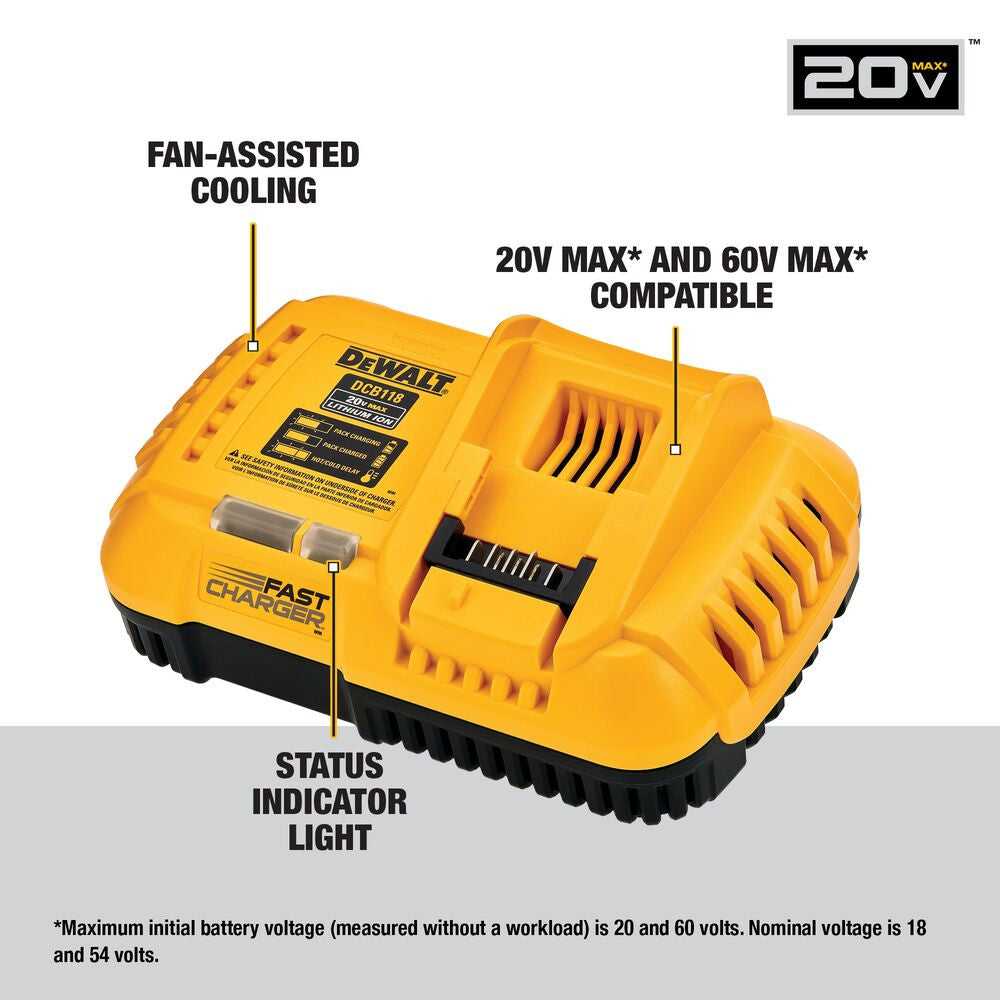 DeWalt DCB118 20V Max Fan Cooled Fast Battery Charger
