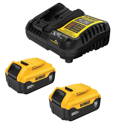 DeWalt DCB205-2C 20V MAX XR Premium 5.0 Ah Li-Ion Battery Starter Kit