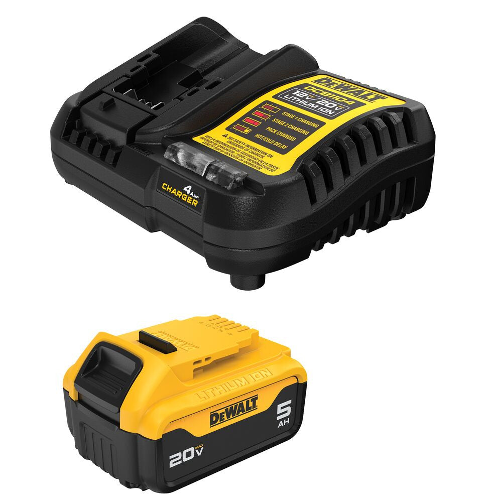 DeWalt DCB205C 20V MAX XR Premium 5.0 Ah Li-Ion Battery Starter Kit