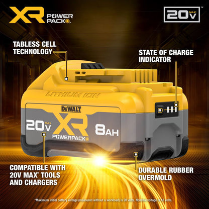 DeWalt DCB2108-2 20V MAX XR POWERPACK 8.0 Ah Battery - 2pk