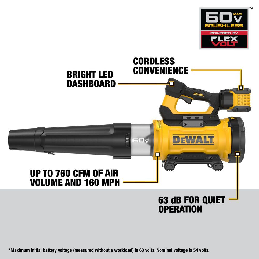 DeWalt DCBL777Y1 60V MAX Cordless Brushless Handheld Blower Kit