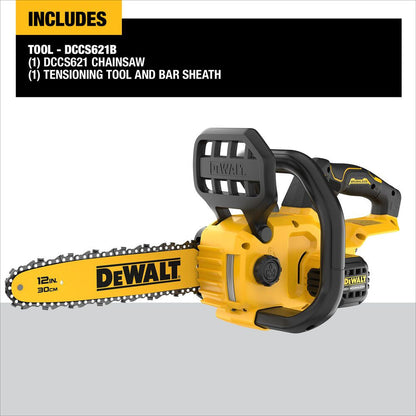 DeWalt DCCS621B 20V MAX XR Cordless Brushless Compact 12 Inch Chainsaw (Tool Only)