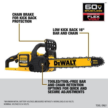 DeWalt DCCS670B FLEXVOLT 60V MAX Cordless Chainsaw (Tool Only)