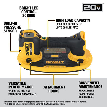DeWalt DCE592B 20V MAX Cordless Grabo Lifter (Tool Only)