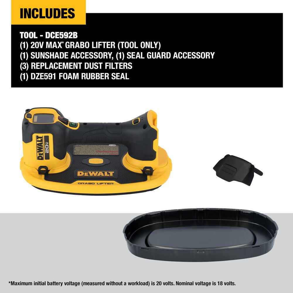 DeWalt DCE592B 20V MAX Cordless Grabo Lifter (Tool Only)