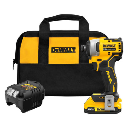 DeWalt DCF809D1 ATOMIC 20V MAX Cordless Brushless Compact 1/4 Inch Impact Driver Kit w/ 2.0 Ah Battery