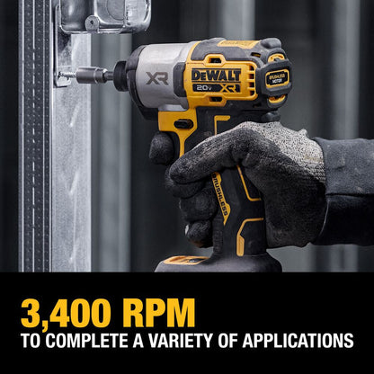 DeWalt DCF845P2 20V MAX XR Cordless Brushless 3-Speed 1/4 Inch Impact Driver Kit