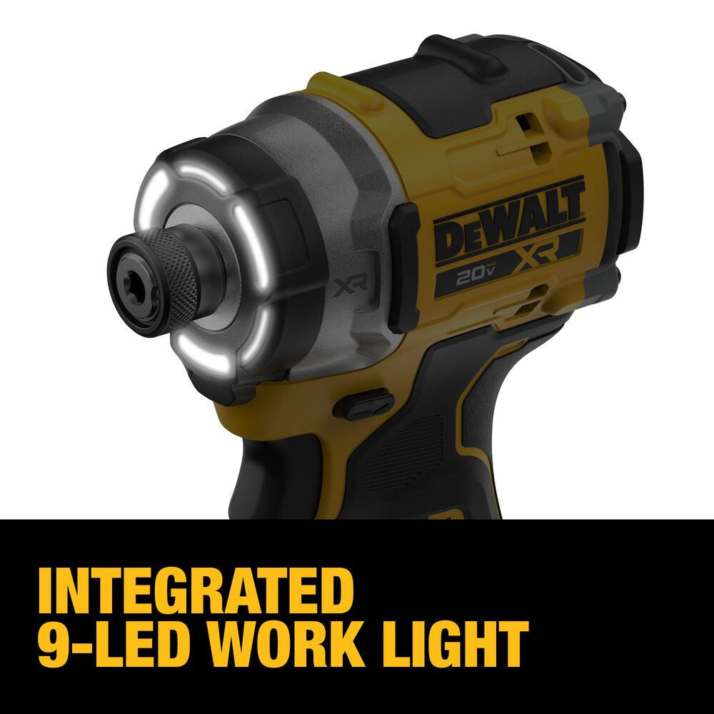DeWalt DCF860WW1 20V MAX XR Cordless Brushless 3-Speed High-Torque 1/4 Inch Impact Driver Kit