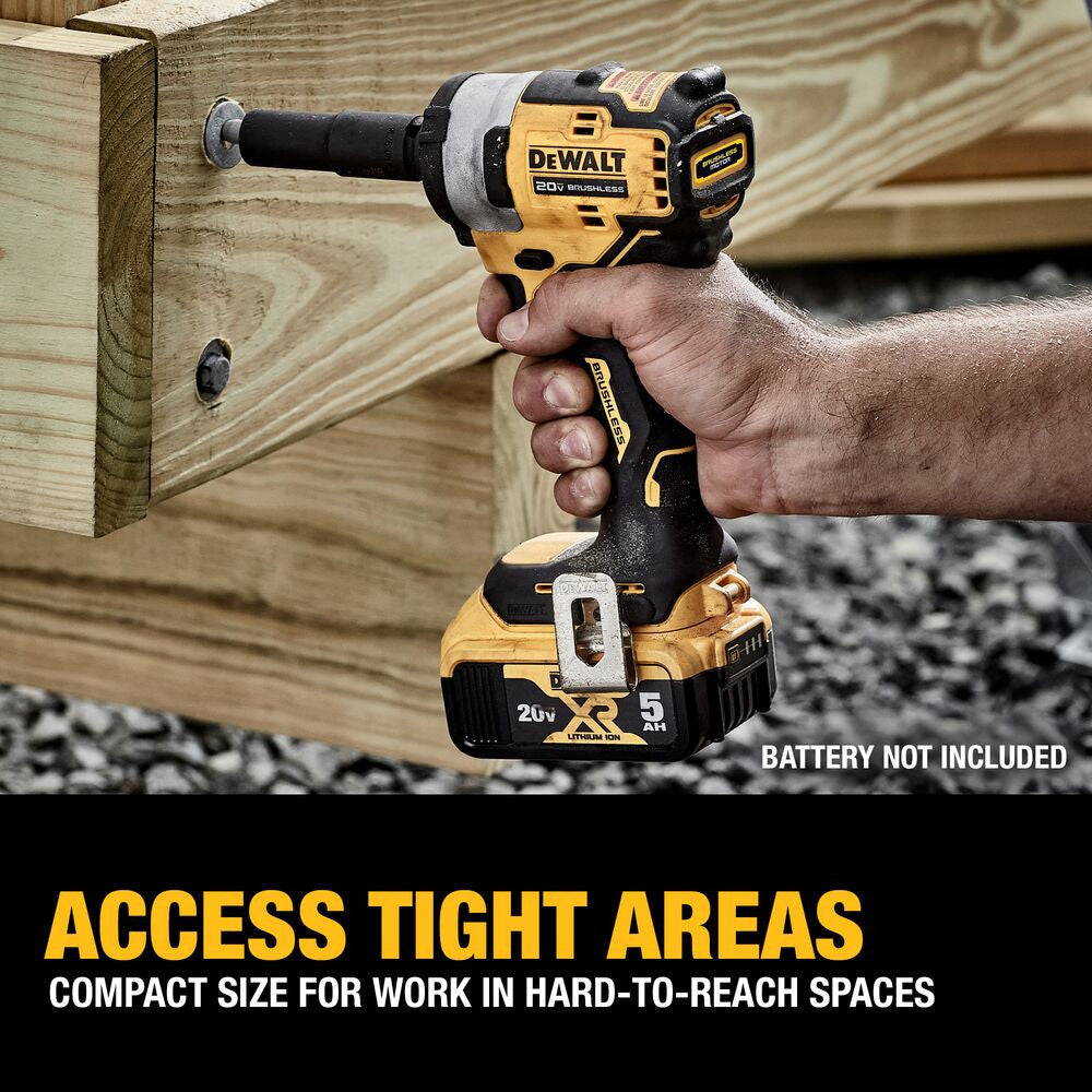 DeWalt DCF911B 20V Brushless 1/2 Inch Impact Wrench with Hog Ring Anvil (Tool Only)
