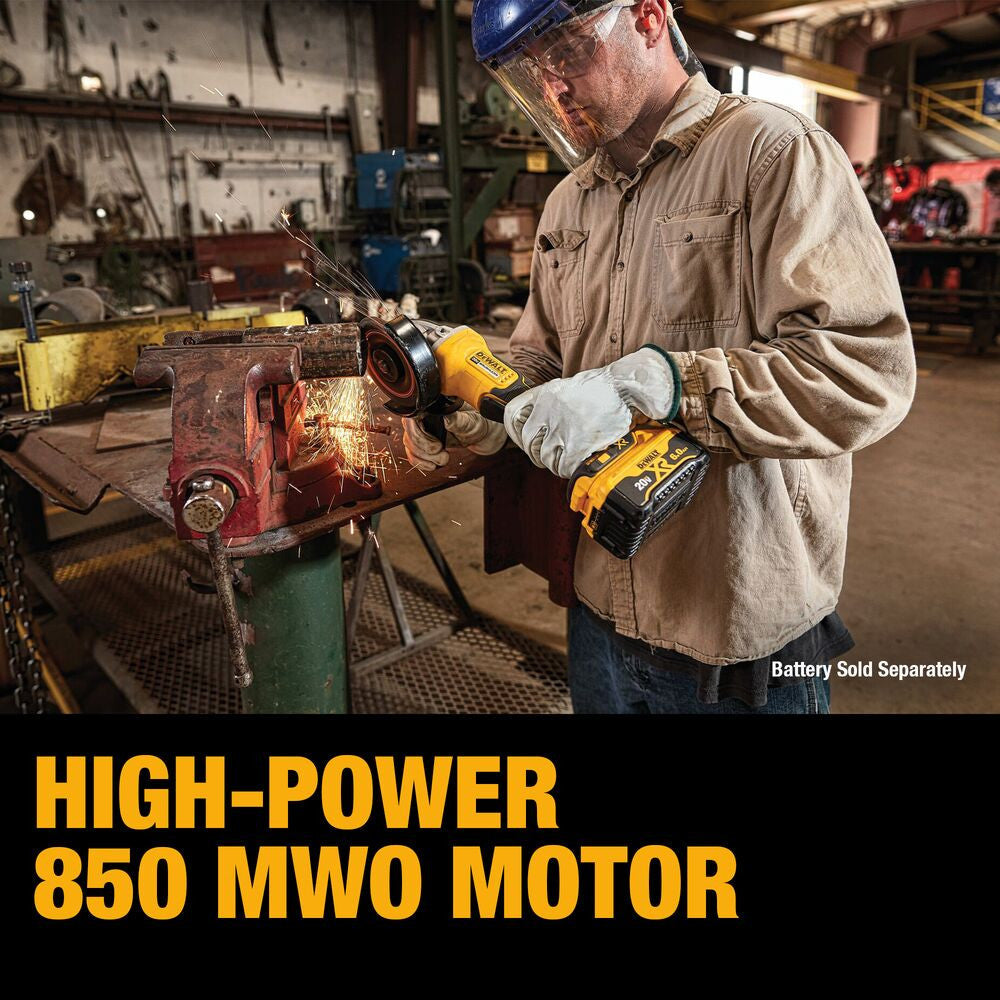DeWalt DCG413B 20V XR 4-1/2 inch Paddle Switch Angle Grinder with Kickback Brake (Tool Only)