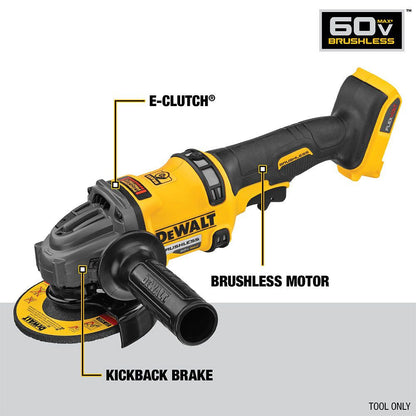 DeWalt DCG418B FLEXVOLT 60V MAX Brushless 4-1/2 inch - 6 inch Cordless Grinder with Kickback Brake (Tool Only)