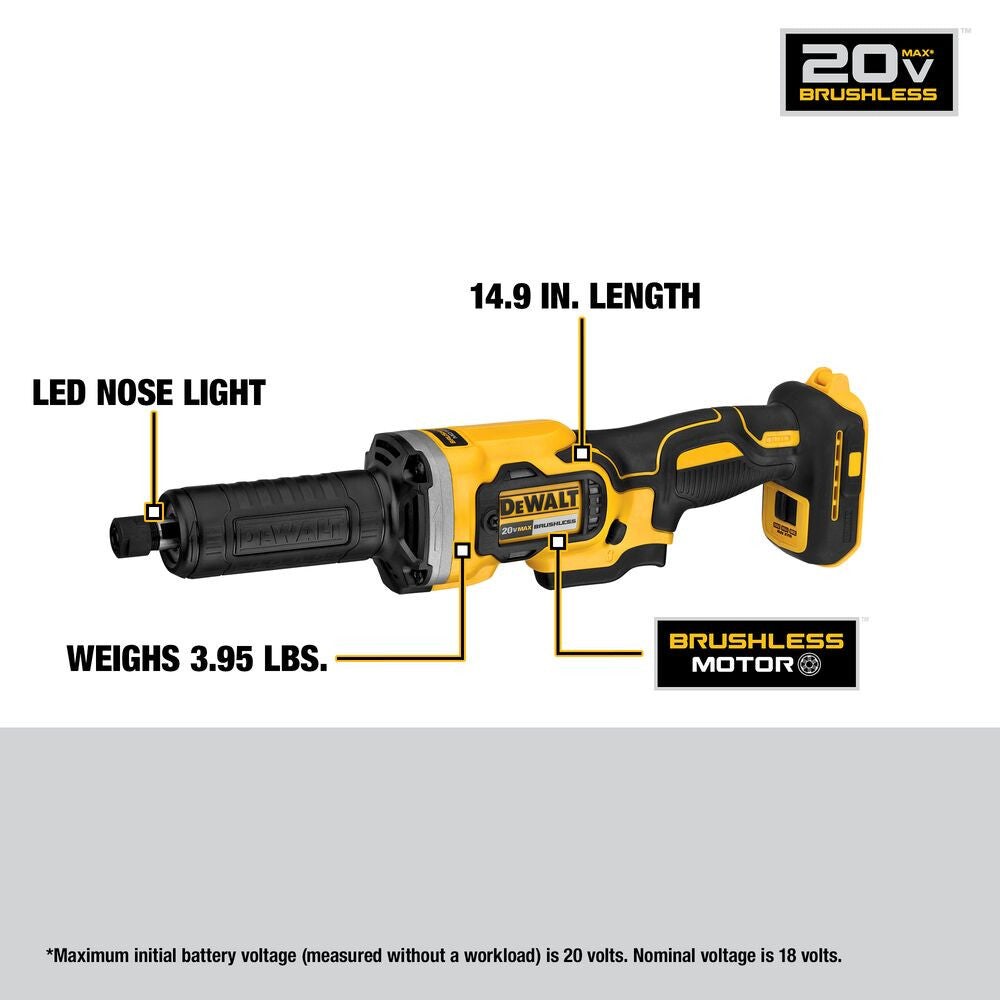 DeWalt DCG426B 20V MAX 1-1/2 inch Variable Speed Cordless Die Grinder (Tool Only)