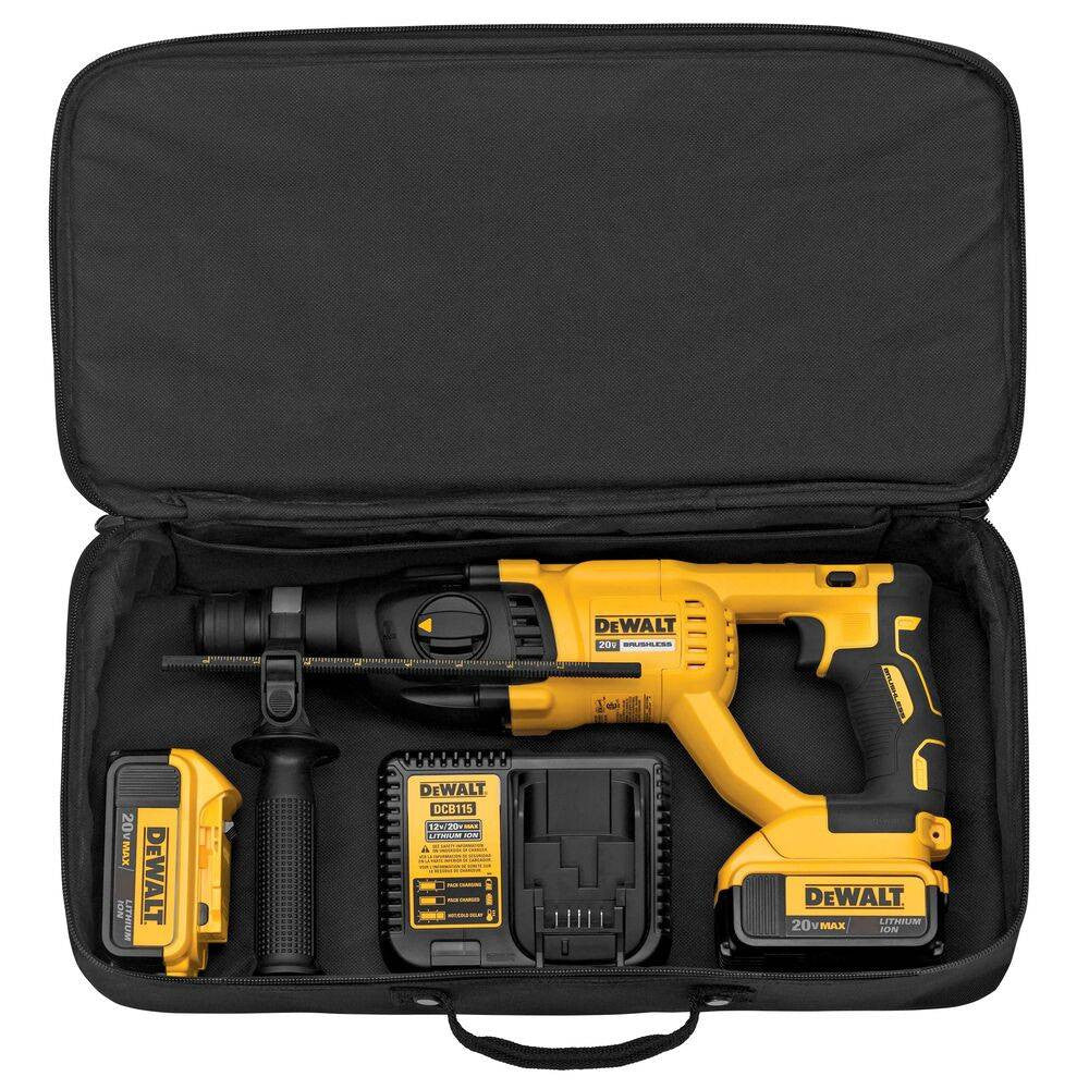 DeWalt DCH133M2 20V MAX 1 inch Brushless Cordless SDS-Plus D-Handle Rotary Hammer Kit