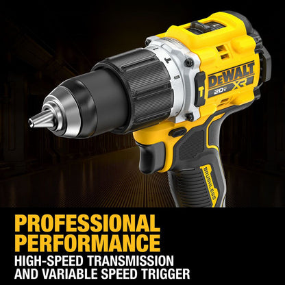 DeWalt DCK250QQ2 20V MAX  XR 2-Tool Cordless Brushless 1/2 inch Hammer Drill/Driver & 1/4 inch 3-Speed Impact Driver Combo Kit