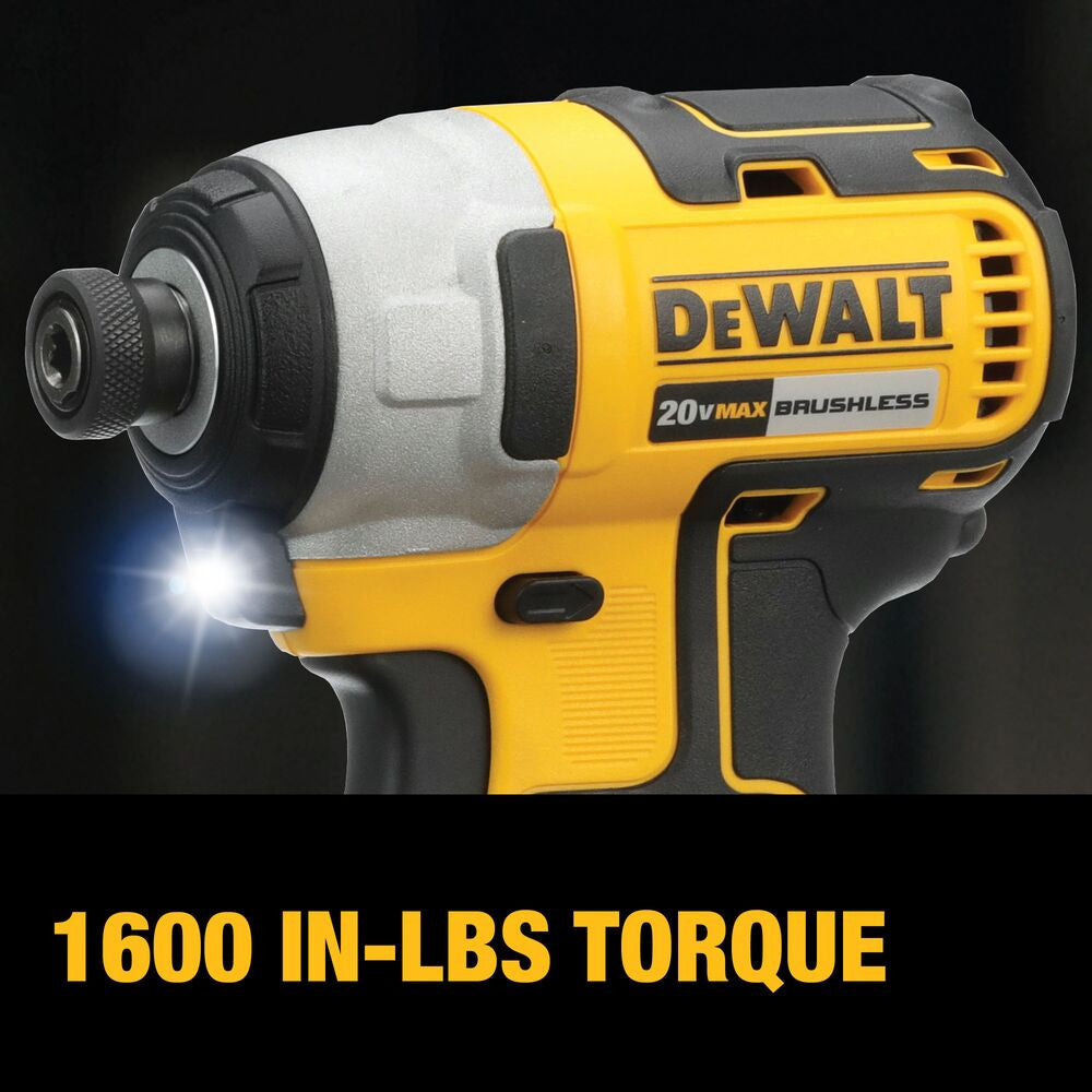 DeWalt DCK277D2 20V MAX 2-Tool Cordless Compact Brushless 1/2 inch Drill/Driver & 1/4 inch Impact Driver Combo Kit