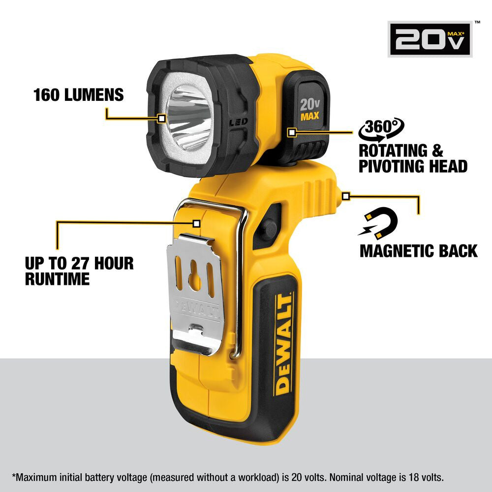 DeWalt DCL044 20V MAX LED Hand-Held Work Light (Tool Only)