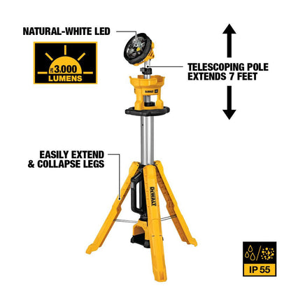 DeWalt DCL079B 20V MAX Cordless 3000lm Tripod Light (Tool Only)
