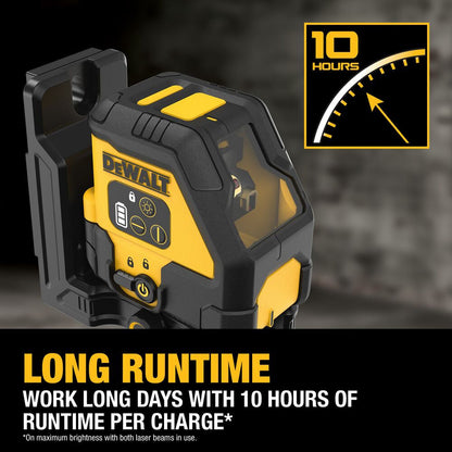 DeWalt DCLE14201RB USB Rechargeable Red Cross Line Laser Kit