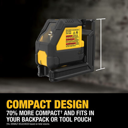 DeWalt DCLE14201RB USB Rechargeable Red Cross Line Laser Kit