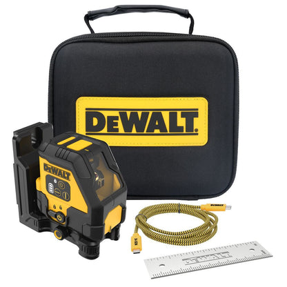 DeWalt DCLE14201RB USB Rechargeable Red Cross Line Laser Kit