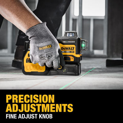 DeWalt DCLE34033D1 20V MAX 3 x 360 Degree High Precision Green Line Laser Kit