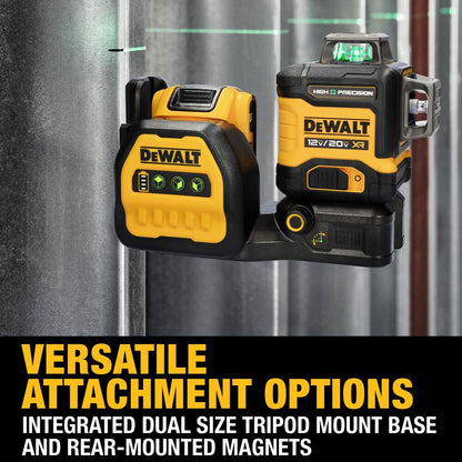 DeWalt DCLE34033D1 20V MAX 3 x 360 Degree High Precision Green Line Laser Kit