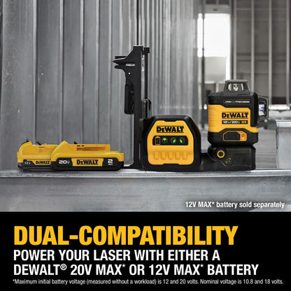 DeWalt DCLE34033D1 20V MAX 3 x 360 Degree High Precision Green Line Laser Kit