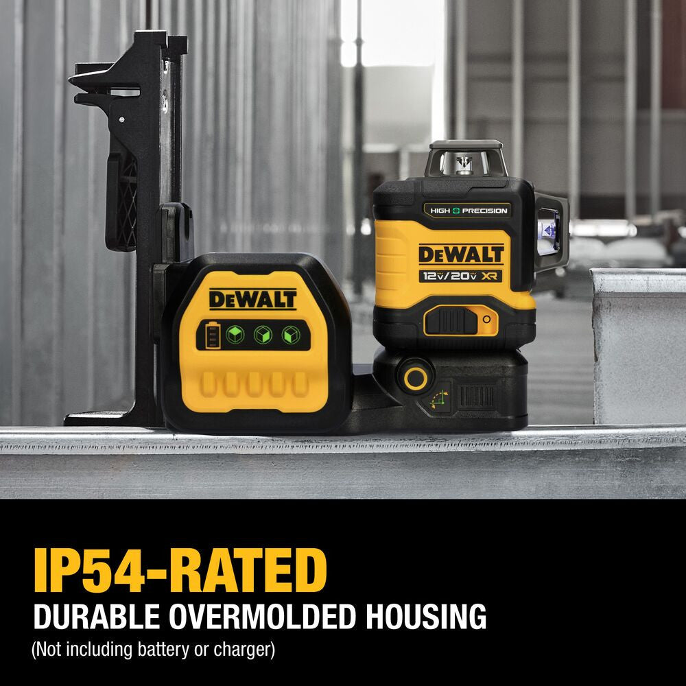 DeWalt DCLE34033D1 20V MAX 3 x 360 Degree High Precision Green Line Laser Kit