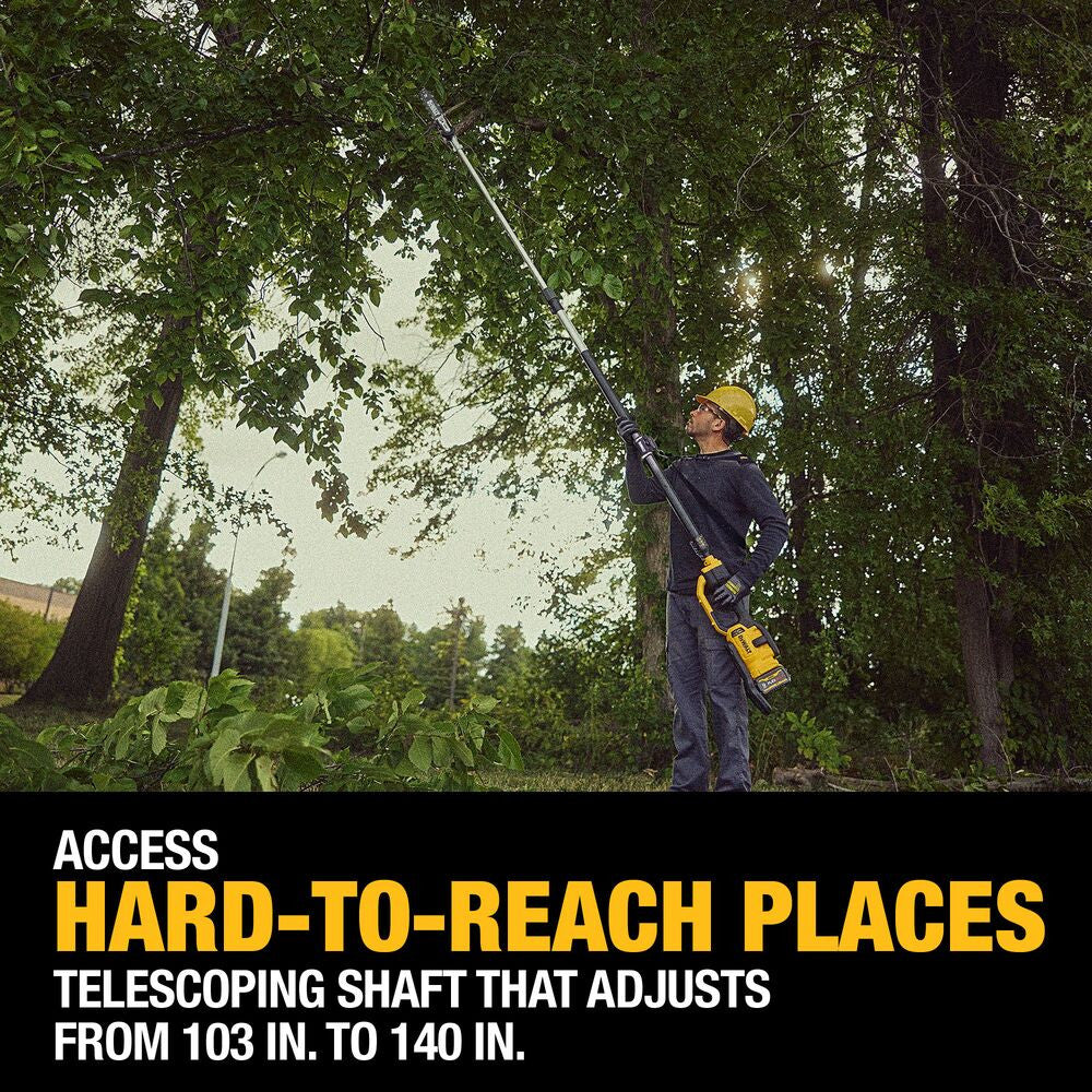 DeWalt DCPS671X1 FLEXVOLT 60V MAX Cordless Brushless 140 Inch Telescoping Pole Saw Kit