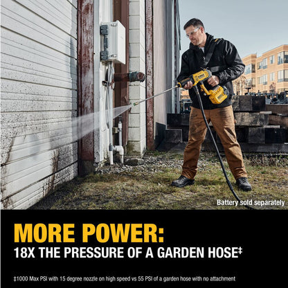 DeWalt DCPW1000B 60V MAX 1000 PSI Cordless Power Cleaner (Tool Only)