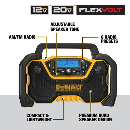DeWalt DCR028B 12V/20V/AC Jobsite Bluetooth Radio