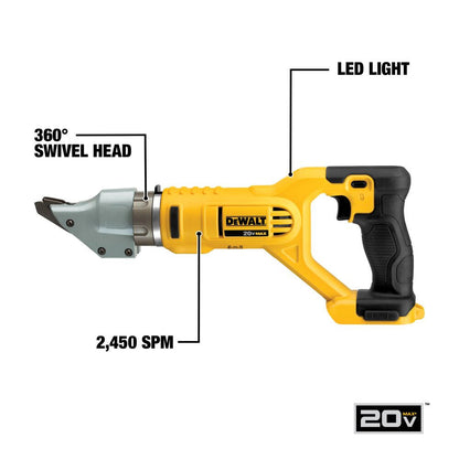 DeWalt DCS494B 20V MAX Cordless 14-Gauge Swivel-Head Double Cut Shears (Tool Only)