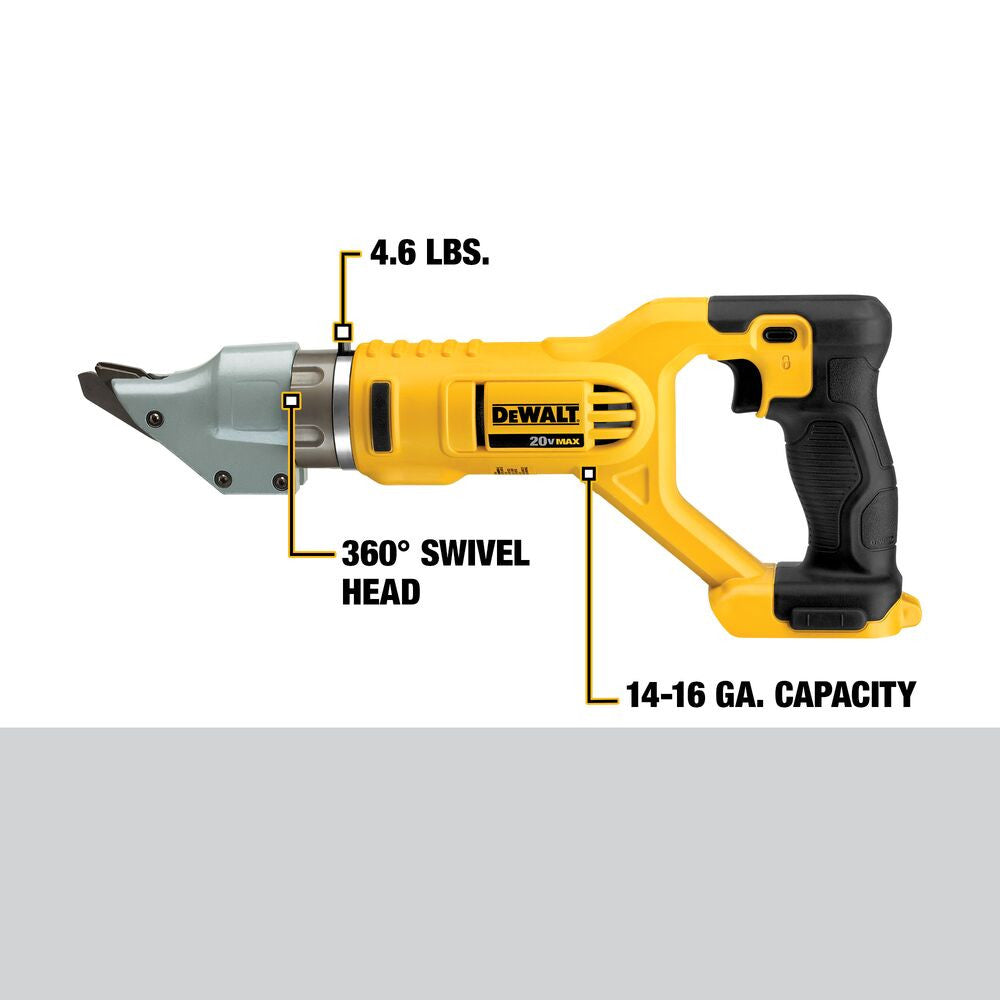 DeWalt DCS494B 20V MAX Cordless 14-Gauge Swivel-Head Double Cut Shears (Tool Only)