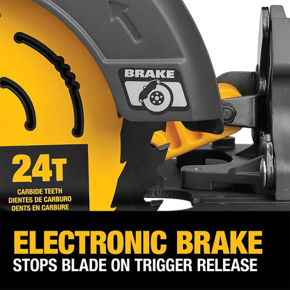 DeWalt DCS578B FLEXVOLT 60V MAX Brushless 7-1/4 inch Cordless Circular Saw with Brake (Tool Only)