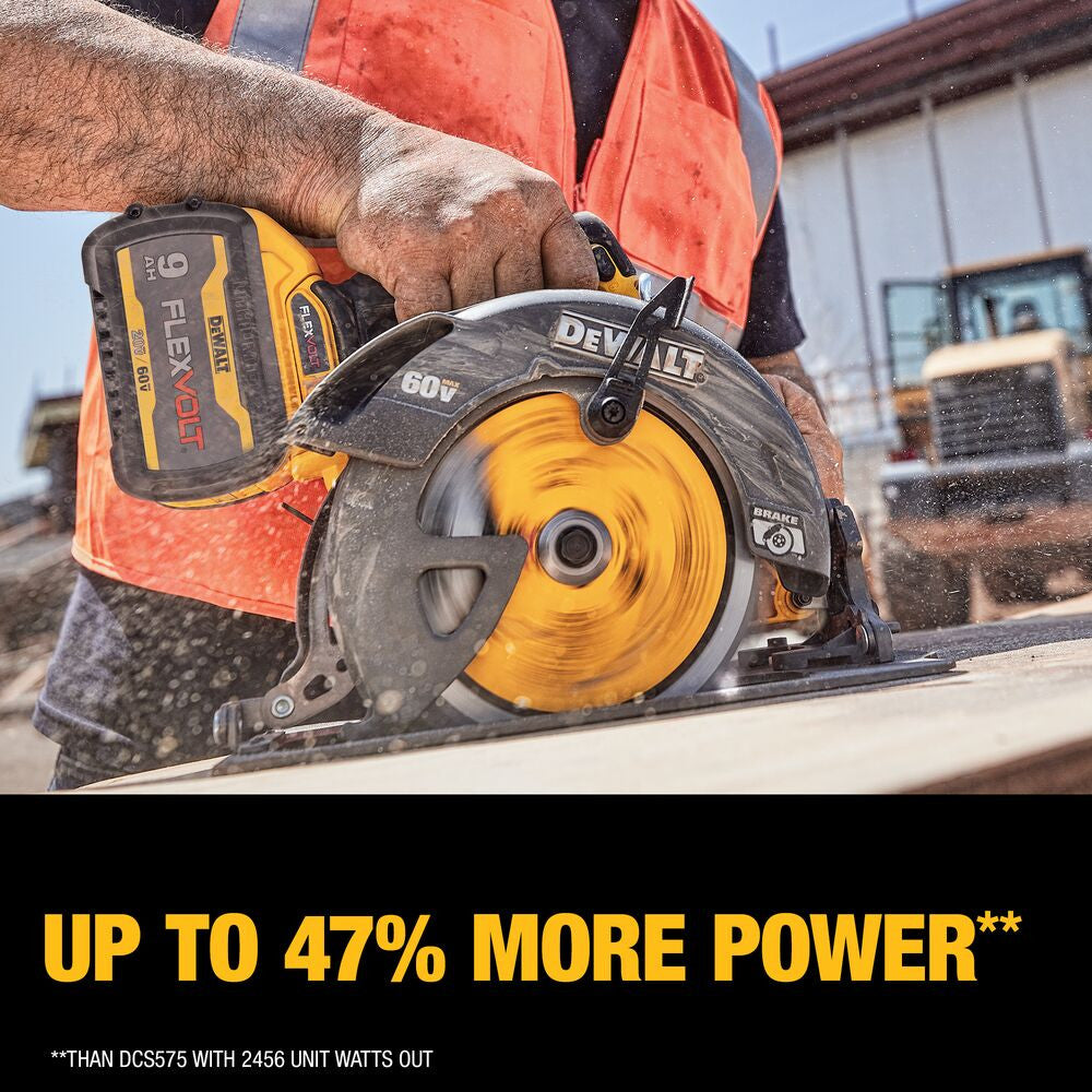 DeWalt DCS578X2 FLEXVOLT 60V MAX Brushless 7-1/4 Inch Cordless Circular Saw Kit