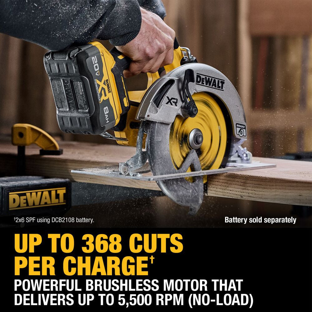 DeWalt DCS590B 20V MAX XR Cordless Brushless 7-1/4 Inch Circular Saw (Tool Only)