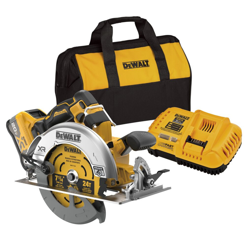 DeWalt DCS590WW1 20V MAX XR Cordless Brushless 7-1/4 Inch Circular Saw Kit