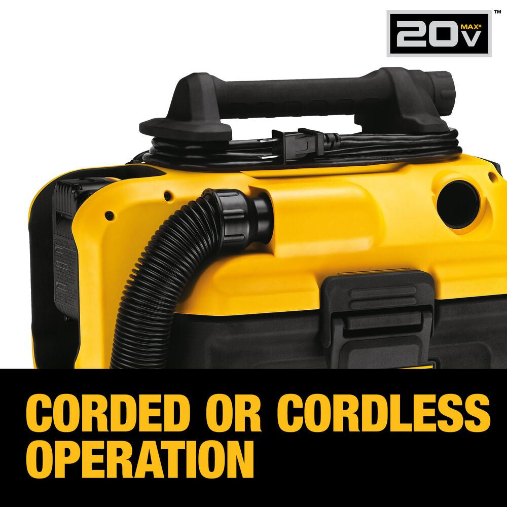 DeWalt DCV581H 20V MAX Cordless/Corded 2 Gallon Wet-Dry Vacuum (Tool Only)