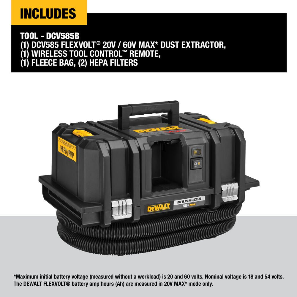 DeWalt DCV585B FLEXVOLT 60V MAX Cordless Dust Extractor (Tool Only)