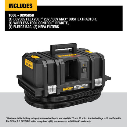 DeWalt DCV585B FLEXVOLT 60V MAX Cordless Dust Extractor (Tool Only)