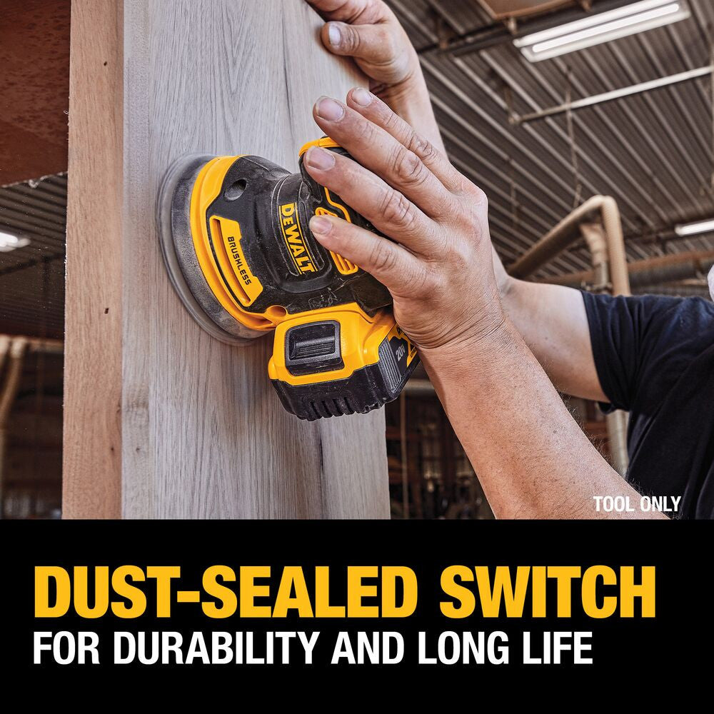 DeWALT DCW210B 20V MAX XR 5 Inch Brushless Cordless Variable-Speed Random Orbital Sander (Tool Only)