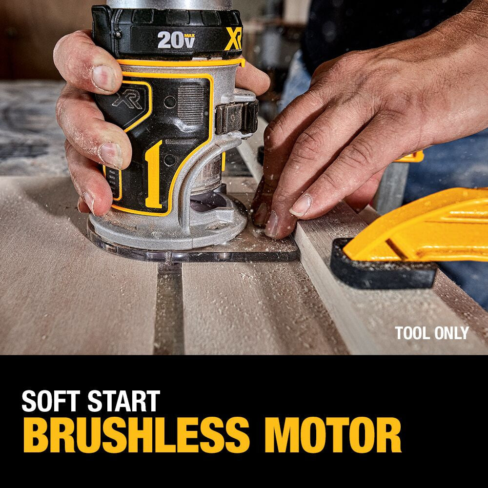 DeWalt DCW600B 20V MAX XR Brushless Cordless Compact Router (Tool Only)