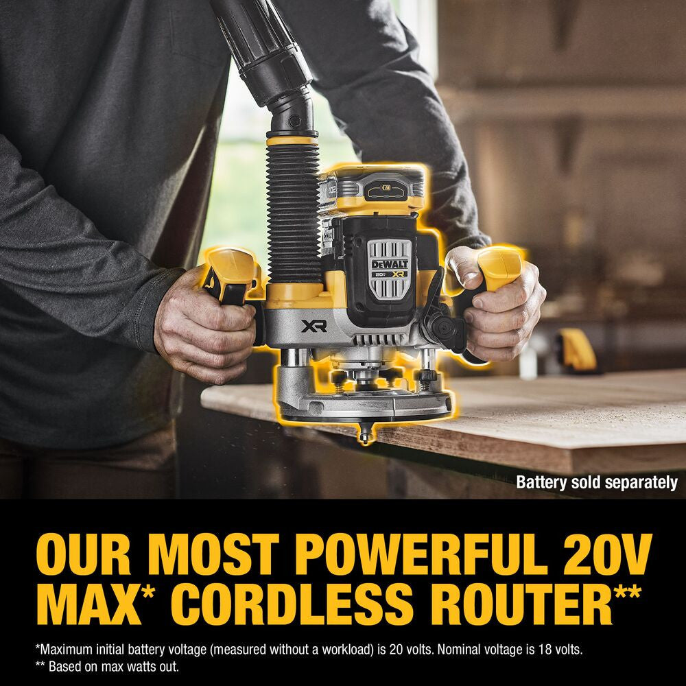 DeWalt DCW620B 20V MAX XR Cordless 2-1/4 Peak HP Plunge Router (Tool Only)