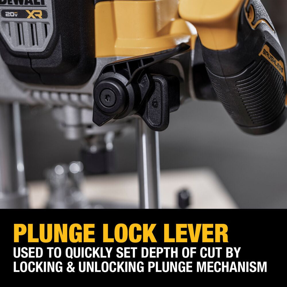 DeWalt DCW620B 20V MAX XR Cordless 2-1/4 Peak HP Plunge Router (Tool Only)
