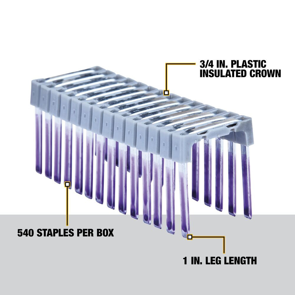 DeWalt DRS18100 1 Inch Insulated Cable Staples - 540pk