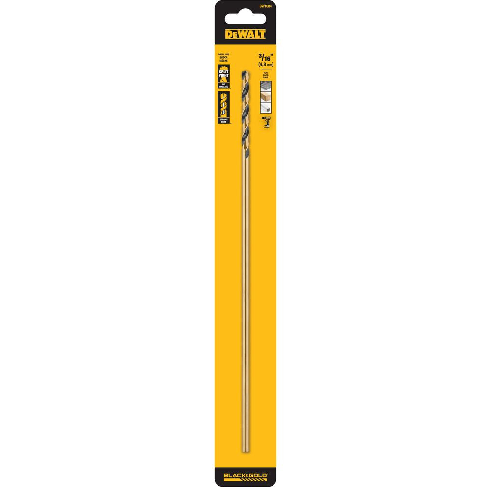 DeWalt DW1604 3/16 inch x 12 inch Extra Long HSS Aircraft Drill Bit
